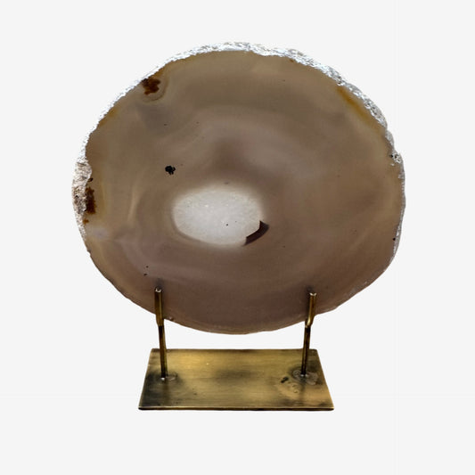 Agate Mineral - Medium Light Brown