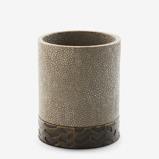 Herringbone Shagreen Pot - Dune