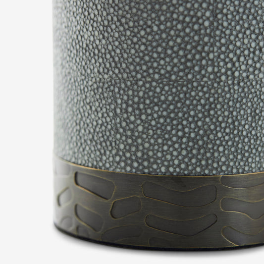 Herringbone Shagreen Pot - Midnight