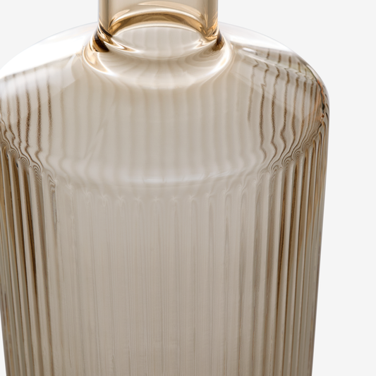 Ribbed Glass Bottle - Peaches