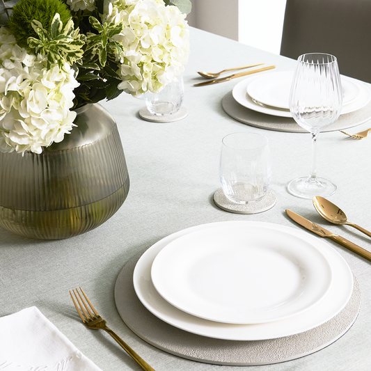 Shagreen Coasters - Linen